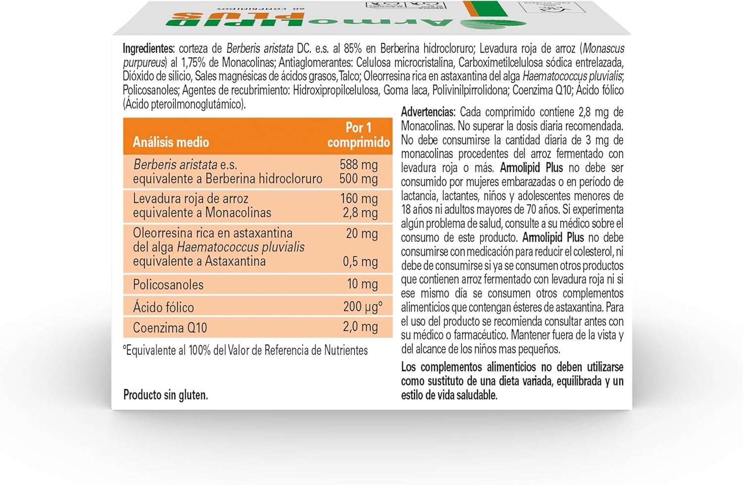 ArmoLIPID PLUS complemento alimenticio imagen del producto